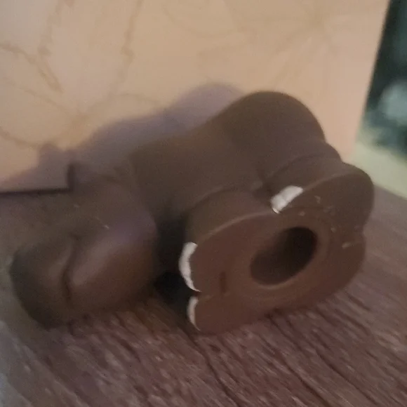 Fisher-Price Aphabet Zoo Brown Rhino Figurine with Green Frog - Picture 3 of 3